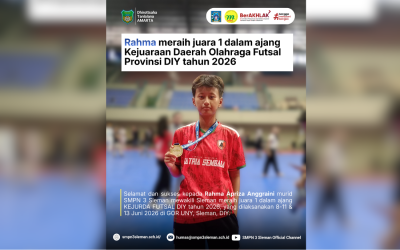 Rahma meraih juara 1 dalam ajang Kejuaraan Daerah Olahraga Futsal Provinsi DIY tahun 2026