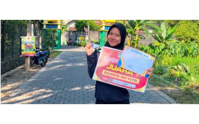Nabila Meraih Juara 1 dalam ajang Sembada Run Kelompok SMP Putri