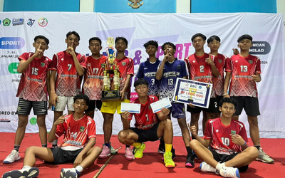 Tim Voli Putra SMP Negeri 3 Sleman Raih Juara 1 di Islamic and Sport Competition VII